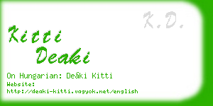kitti deaki business card